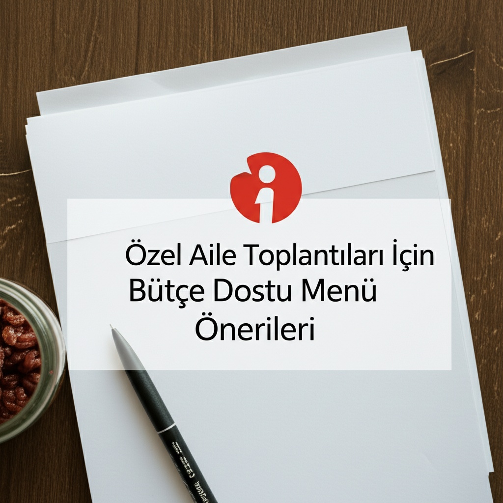 Özel Aile Toplantıları İçin Bütçe Dostu Menü Önerileri